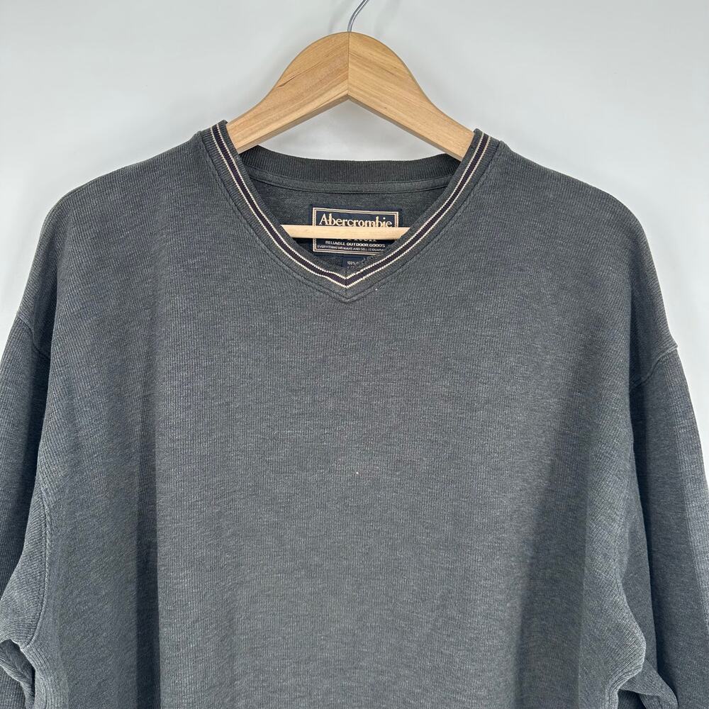 Vintage 90's Abercrombie & Fitch Men’s Sweater V Neck Long Sleeve Pullover - Picture 2 of 11